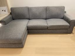 3-seater L-shaped sofa great condition image 1